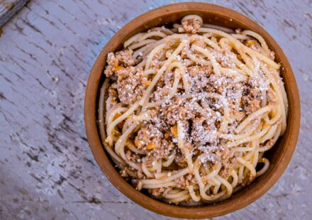 bolognese sauce simmering