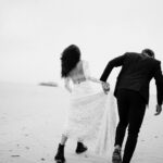 couple eloping beach