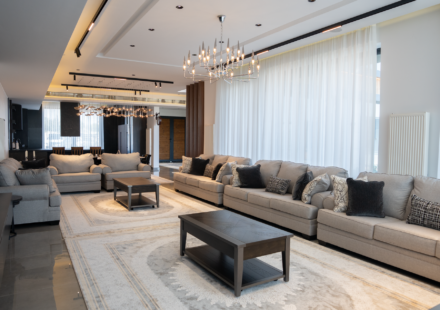 modern UK living room lighting