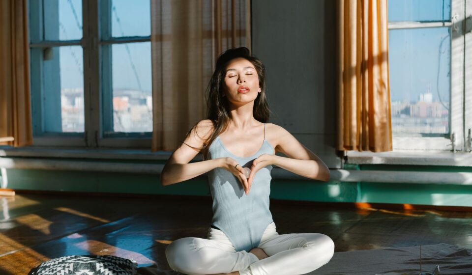 person practicing mindfulness