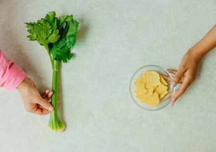 raw pravi celer root and stalks