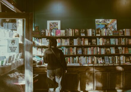 cozy independent bookstore interior