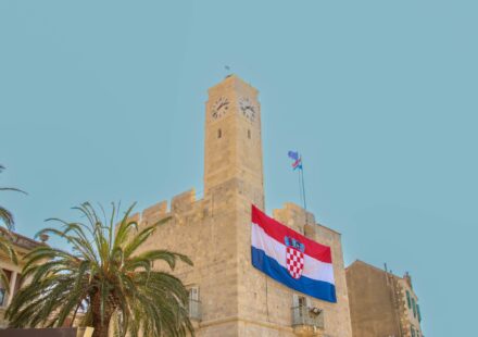 Croatian flag with text