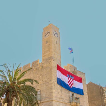 Croatian flag with text