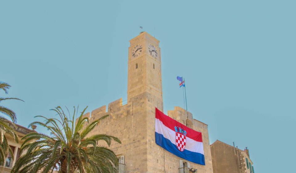 Croatian flag with text