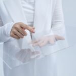 futuristic gadget concept holographic