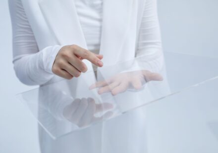 futuristic gadget concept holographic