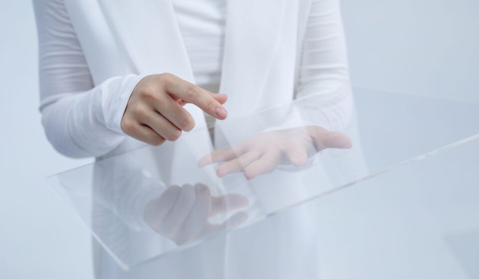 futuristic gadget concept holographic