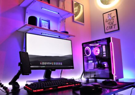 gaming setup rgb light strips