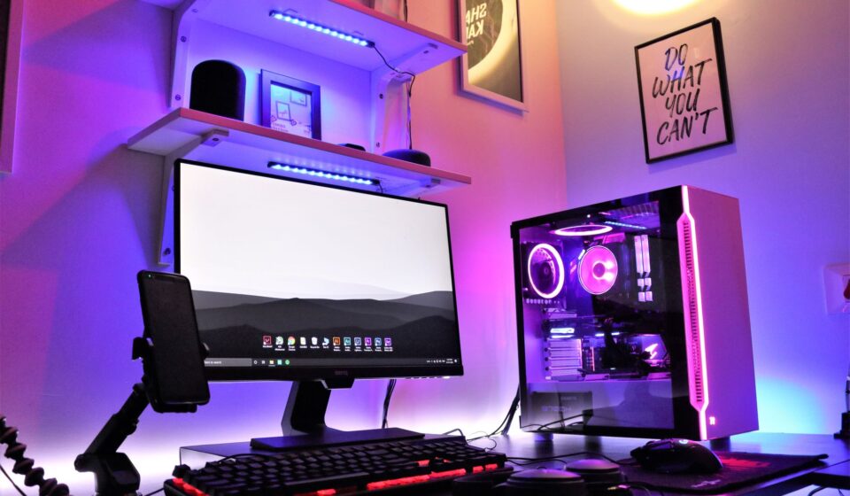 gaming setup rgb light strips
