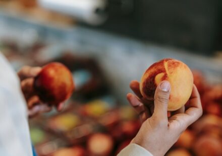 person making healthy choice
