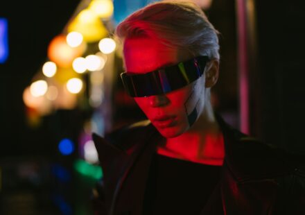 future augmented reality glasses concept
