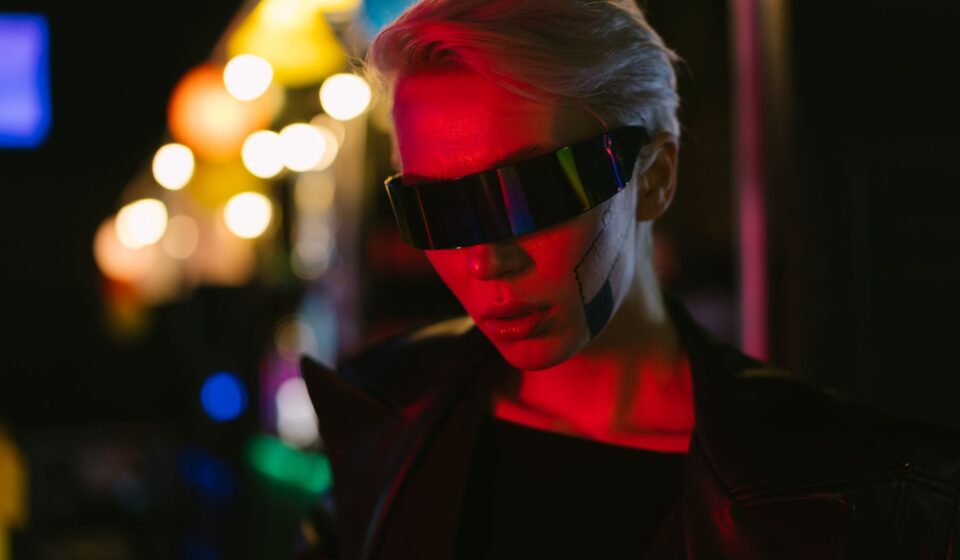 future augmented reality glasses concept