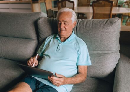 men using high-tech gadgets