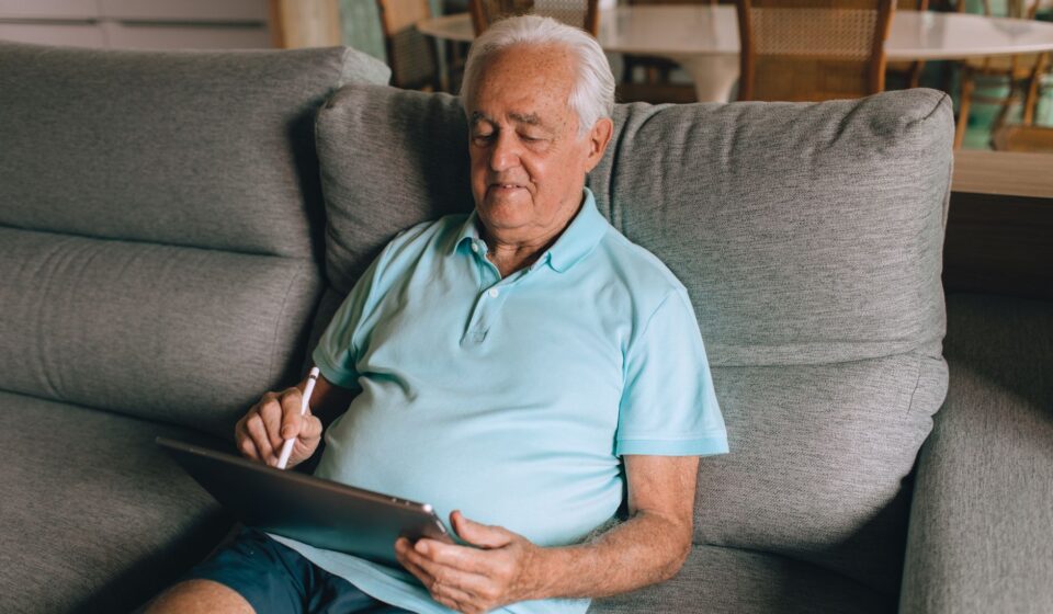 men using high-tech gadgets