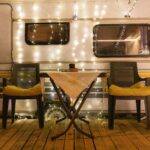 portable projector camping setup