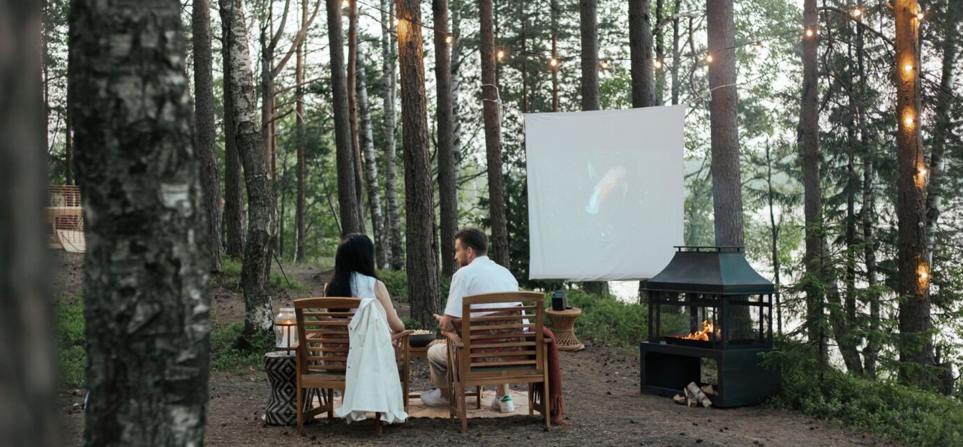 backyard movie night projector