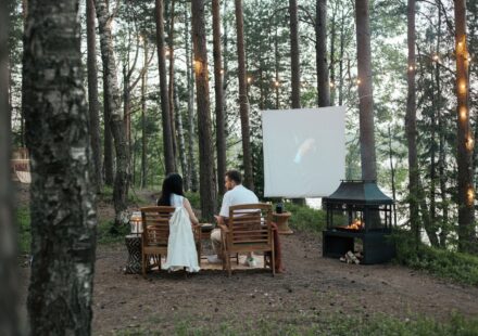 backyard movie night projector