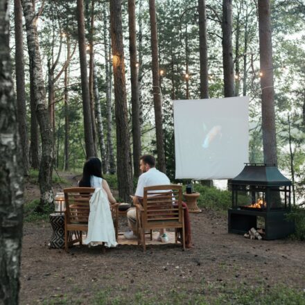 backyard movie night projector
